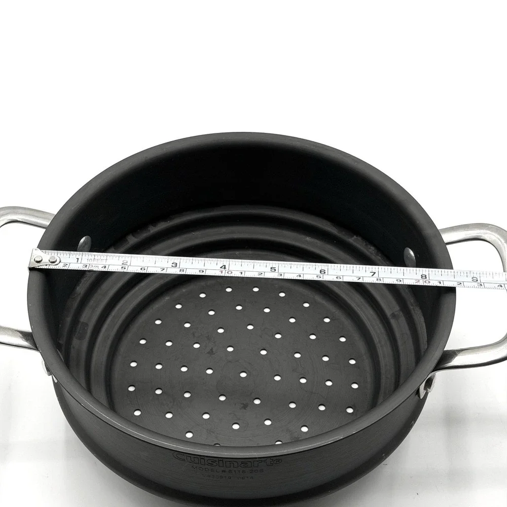 Cuisinart 6116-20S Hard Anodized Nonstick Universal Steamer Insert Black 8 inch
